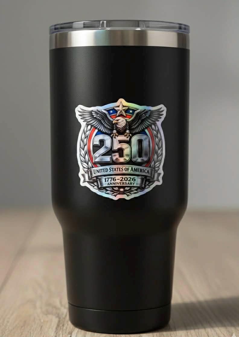 United States 250th Anniversary Commemorative Holographic Sticker (177 ...